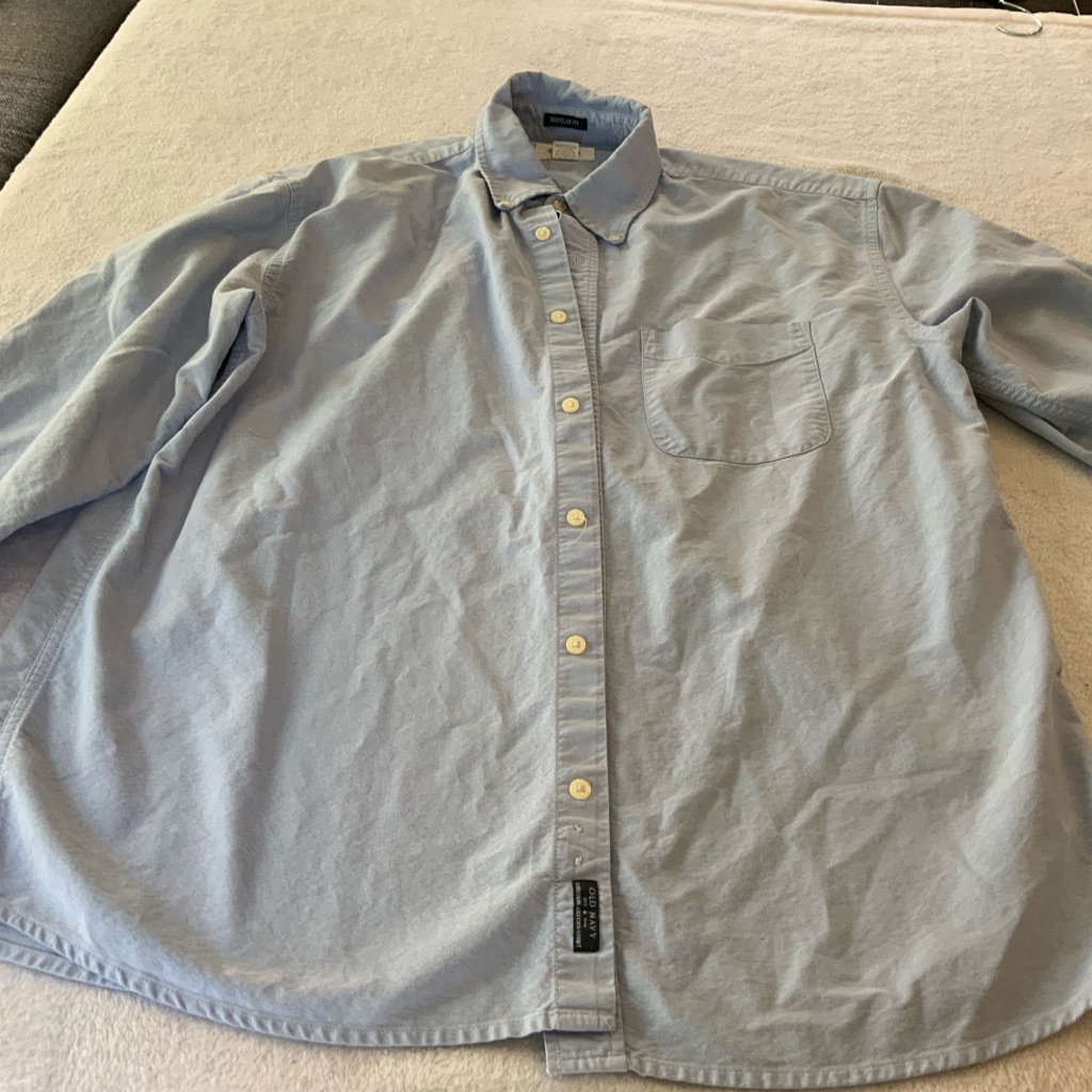 Old Navy Blue Casual Button Down Shirt